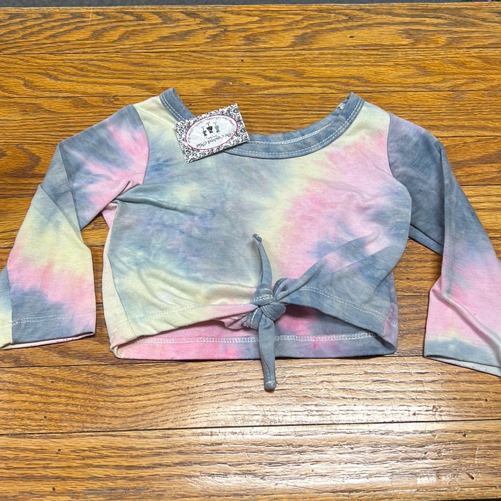 ❤️2/$15❤️5/$25❤️ PATPAT | L/S tie dye tie front french terry shirt/top
